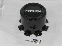 4 Dually Mayhem 8107 Cogent Gloss Black Wheel Center Cap C108107B01F C108107B01R