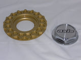 AXIS KLASSIC MESH GOLD WHEEL RIM CENTER CAP THREADED THREAD ON 6-3/4" DIA