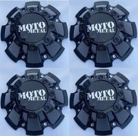 4 Pack USED M793BK01 Moto Metal 962 Gloss Black Wheel Rim Center Cap M-793