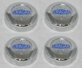 4 CAP DEAL CRAGAR S/S CHROME BLUE WHEEL RIM CENTER CAPS 09090 / 06060 SET NEW