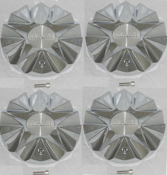 4 CAP DEAL LEXANI ICE CHROME ICE-3(RWD) CAP-UJ-L160 WHEEL RIM CENTER CAPS