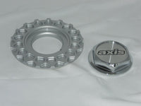 AXIS KLASSIC MESH SILVER WHEEL RIM CENTER CAP THREADED THREAD ON 6-3/4" DIA