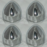 SET OF 4 FITS ECO 820 DANTE KMC BULLET DOME WHEEL RIM CHROME CENTER CAP 1002716