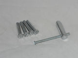 4 CHROME WHEEL RIM CENTER CAP SCREWS LOCKS FLAT SEAT 5/16"-18 THREAD 1-3/4" LONG