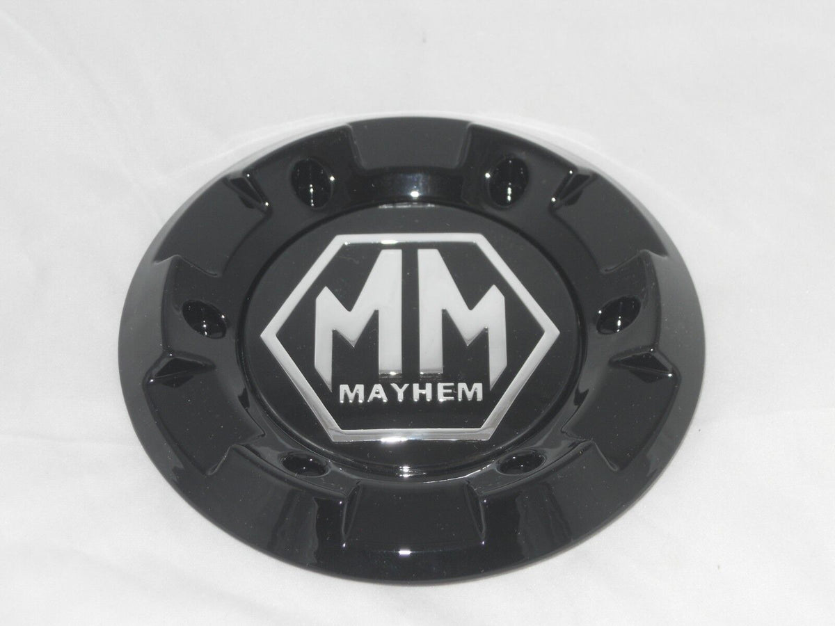 MAYHEM GLOSS SHINY BLACK WHEEL RIM REPLACEMENT CENTER SECTION CAP ONLY ...