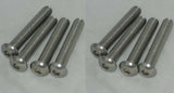 * 8 WELD RACING STAINLESS WHEEL RIM CENTER CAP SCREWS 5/16" - 18 THREAD 2" LONG