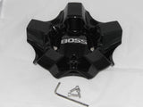 BOSS MOTORSPORTS 333 WHEEL RIM CENTER CAP ACC 3240 02 SCREW ON BLACK