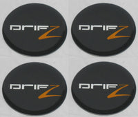 SET OF 4 DRIFZ DRIF Z WHEEL RIM CENTER CAP STICKER DECAL 2-3/8" or 60MM DIAMETER