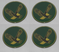 # 4 - GREEN BIRD EAGLE LOGO WHEEL RIM CENTER CAP ROUND DECAL STICKER 1-3/4" 44mm