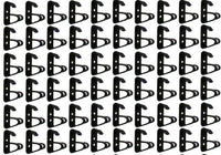 SET OF 60 PIECES BOLT ON "J" BLACK WHEEL RIM DISPLAY HOOK SCREW IN STYLE NEW
