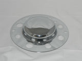 SPIKE ALCOA DUALLY WHEEL RIM CHROME 14MM 1.5 LUG NUT WASHER AND CENTER CAP SET