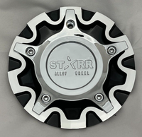 STARR ALLOY WHEEL 523 Decon Black and Machined Wheel Rim Center Cap C-037