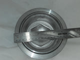 AWC WHEEL RIM CENTER CAP 6-7/8" DIA POLISHED ALUMINUM SNAP POP IN WITH O RING