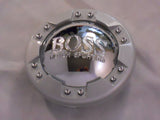 RARE BOSS MOTORSPORTS CHROME AND SILVER WHEEL RIM CENTER CAP ACC 3143 03