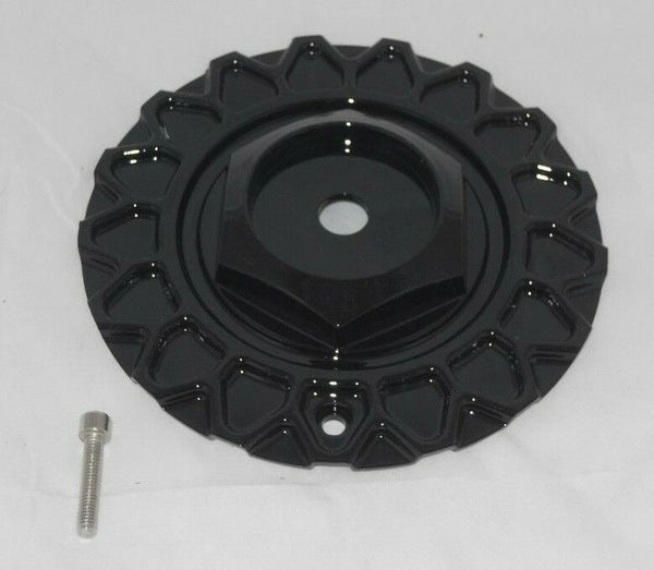 RUFF RACING GLOSS BLACK WHEEL RIM CENTER CAP C129601CAP NO LOGO