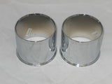 SET OF 2 OPEN END 4x4 FITS 4.25" DIA BORE CHROME WHEEL RIM CENTER CAP 3.5" TALL