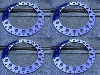 4 - EAGLE SIMULATED BEADLOCK RINGS FOR 102 SERIES 18" INCH WHEELS RIMS BLUE SET