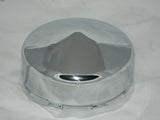 DOME BULLET 8 LUG CHROME WHEEL RIM CENTER CAP SNAP IN 5.125" DIA BORE 2.25" TALL