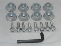 (8) LONG SCREWS (8) WASHERS SILVER (1) KEY FOR BALLISTIC JESTER 814 WHEEL RIM