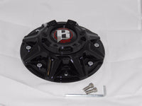 BALLISTIC GLOSS BLACK DUAL DRILL 8 LUG OR-3-CAP LG1208-34 WHEEL RIM CENTER CAP