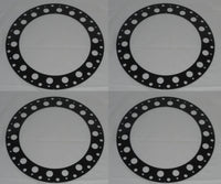 4 - EAGLE SIMULATED BLACK BEADLOCK RINGS FOR 102 SERIES 18" INCH WHEELS RIMS