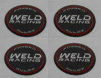 4 PCS WELD RACING WHEEL EMBLEM RIM CENTER CAP STICKER LOGO 601-3005 2.5" DIA