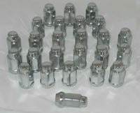 24 CHROME 1.95" TALL ACORN SEAT CONICAL TRUCK LUG NUTS WHEEL RIM SET 14MM 2.0