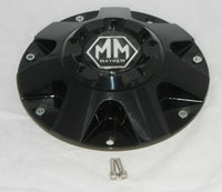 MAYHEM 8060 GLOSS BLACK C108060B 71312090F WHEEL RIM CENTER CAP WITH SCREWS