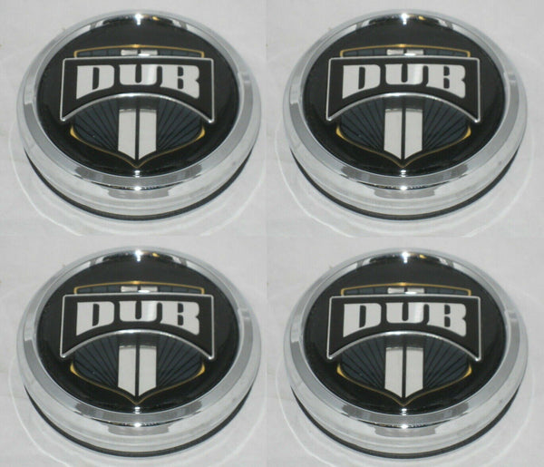 SET OF 4 NEW DUB BALLER 1003-07-04 1003-07 WHEEL RIM CHROME CENTER CAP W/ O-RING