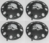 SET OF 4 METAL MULISHA 7113 BLACK WHEEL CENTER CAP 8113CAP1 S909-33 711368100