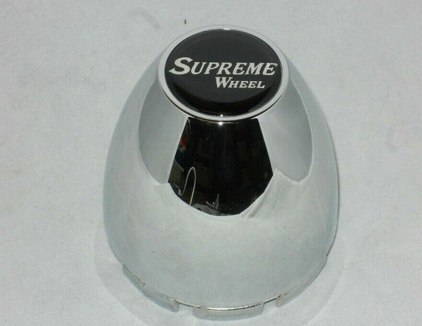 1 - SUPREME 3-¼" DIAMETER BORE 98-1163 DOME BULLET WHEEL RIM CHROME CENTER CAP