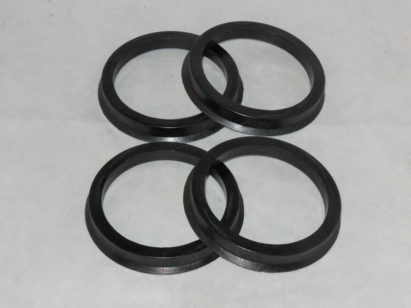 4-Pack Hub Centric Rings – 73.00mm Outer To 64.1mm Inner – Polycarbonate Black