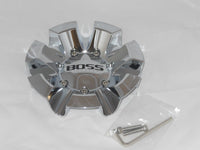 BOSS MOTORSPORTS 332 WHEEL RIM CHROME CENTER CAP ACC 3237 06 NEW w/ SCREWS