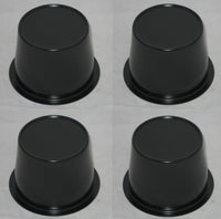 4 CAP DEAL FITS 2.60" DIA BORE WHEEL RIM BLACK STEEL CENTER CAPS PUSH THRU 114B