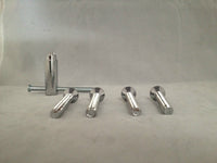 4 CHROME WHEEL RIM CENTER CAP SCREWS LOCKS CONE SEAT 5/16" - 18 THREAD 2" LONG