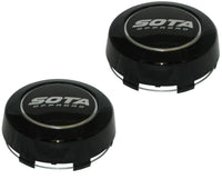 2 CAP DEAL SOTA OFFROAD GLOSS BLACK 8 LUG WHEEL RIM CENTER CAP A608F-1 6005K132