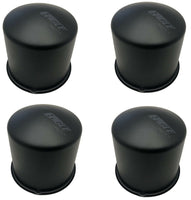 4 - EAGLE ALLOYS BLACK WHEEL RIM CENTER CAPS PUSH THRU FITS 3.812" DIA BORE