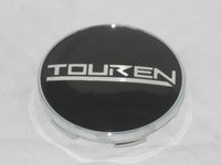 TOUREN WHEELS 12152085F-1 12152085F-3 BLACK LOGO CHROME WHEEL RIM CENTER CAP