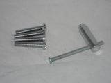 4 CHROME WHEEL RIM CENTER CAP SCREWS LOCKS FLAT SEAT 5/16"-18 THREAD 1-3/4" LONG