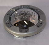 RARE BOSS MOTORSPORTS CHROME AND SILVER WHEEL RIM CENTER CAP ACC 3143 03