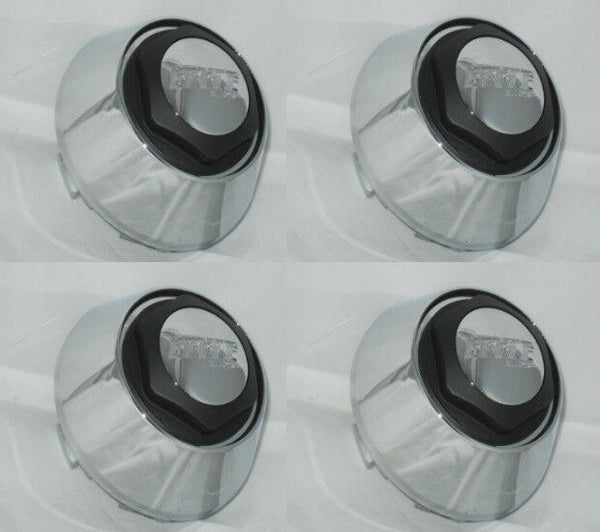 4-Pack MSR Silver / Carbon Fiber Logo Wheel Rim Center Caps With Wire (Fits 3239)