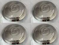 4- GM Chevy Bow Tie Logo Stainless Wheel Rim Center Caps Police Rally 71-1000S