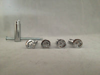 4 CHROME WHEEL RIM CENTER CAP SCREWS LOCKS CONE SEAT 5/16" - 18 THREAD 2" LONG