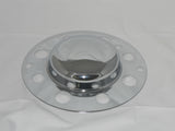 SET OF 4 DUALLY FITS SOME ALCOA EAGLE 8 LUG WHEEL CENTER CAPS CHROME NO LOGO