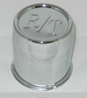 1 PIECE R/T LOGO FITS 2.65" DIA BORE CHROME WHEEL RIM CENTER CAP PUSH THRU