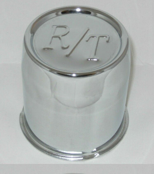 1 PIECE R/T LOGO FITS 2.65" DIA BORE CHROME WHEEL RIM CENTER CAP PUSH THRU