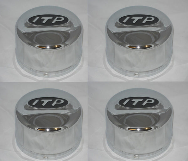 4 CAP DEAL ITP CHROME METAL SNAP IN STEEL WHEEL RIM CENTER CAP C137BX 4x137