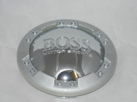 RARE EARLY BOSS MOTORSPORTS 3134-03 CHROME AND SILVER WHEEL RIM CENTER CAP