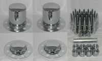 SPIKE ALCOA DUALLY WHEEL RIM CHROME 14MM 1.5 LUG NUT WASHER AND CENTER CAP SET