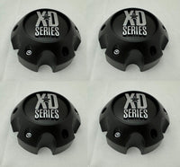 SET OF 4 KMC XD SERIES 6 LUG WHEEL RIM BLACK CENTER CAP 882-1456-CAP 1079L145MB
